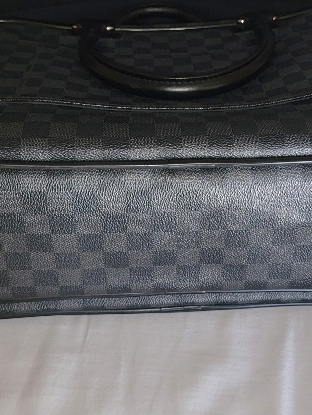 Authentic Louis Vuitton Black Checkered Travel Bag - Picture 12 of 16